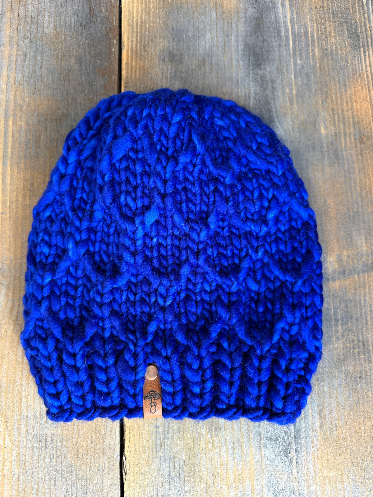 Looking Glass Beanie, Super Bulky, Electric Blue