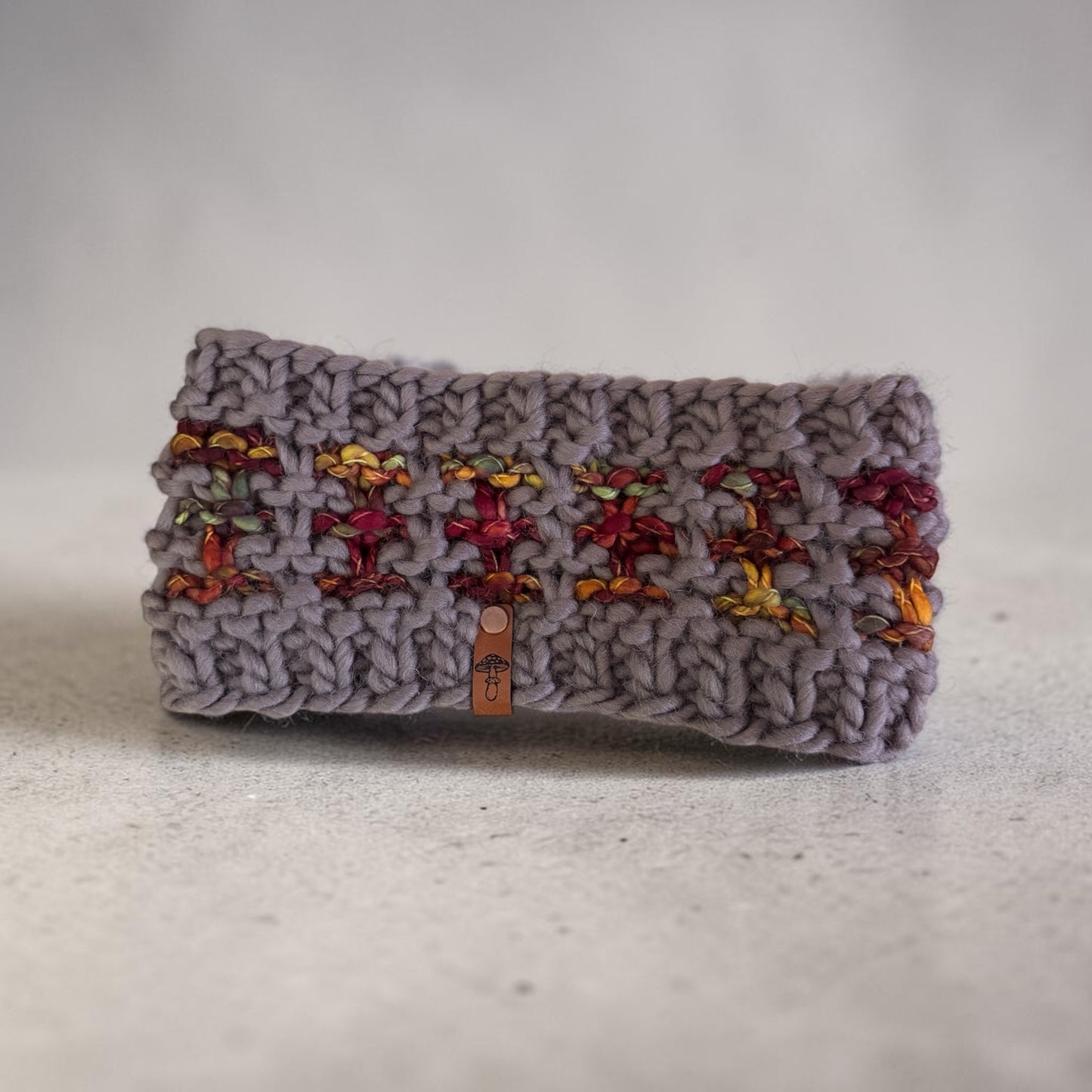 Poise Headband, Gray and Red / Multi