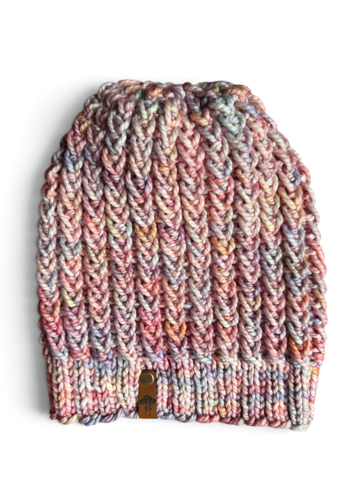 Braided Hearts Beanie, Lightweight, Multi / Pink