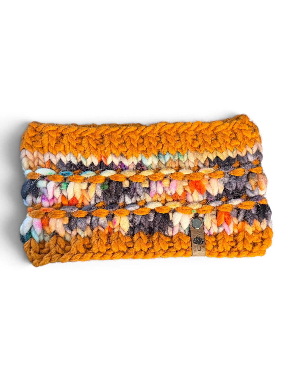 Revival Headband, Multi Black on Pumpkin