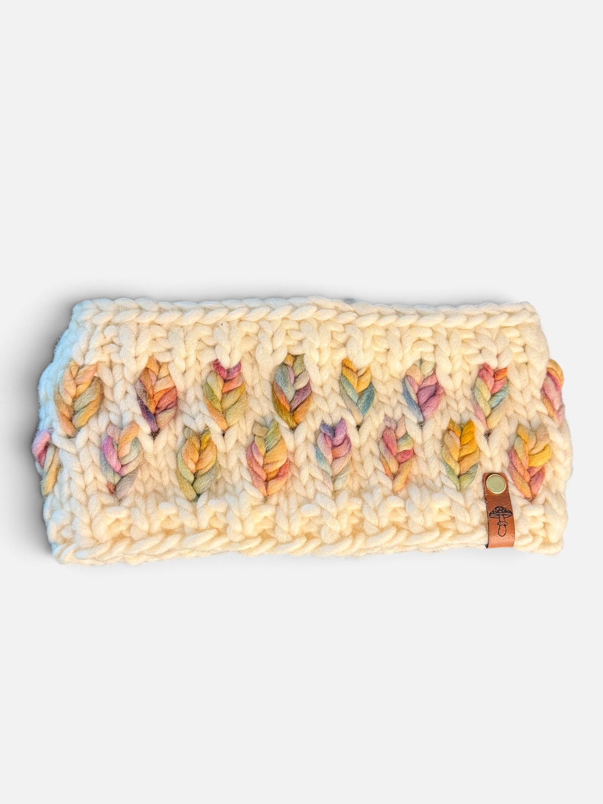 A New Leaf Headband, Natural and Multi Sunset Colors
