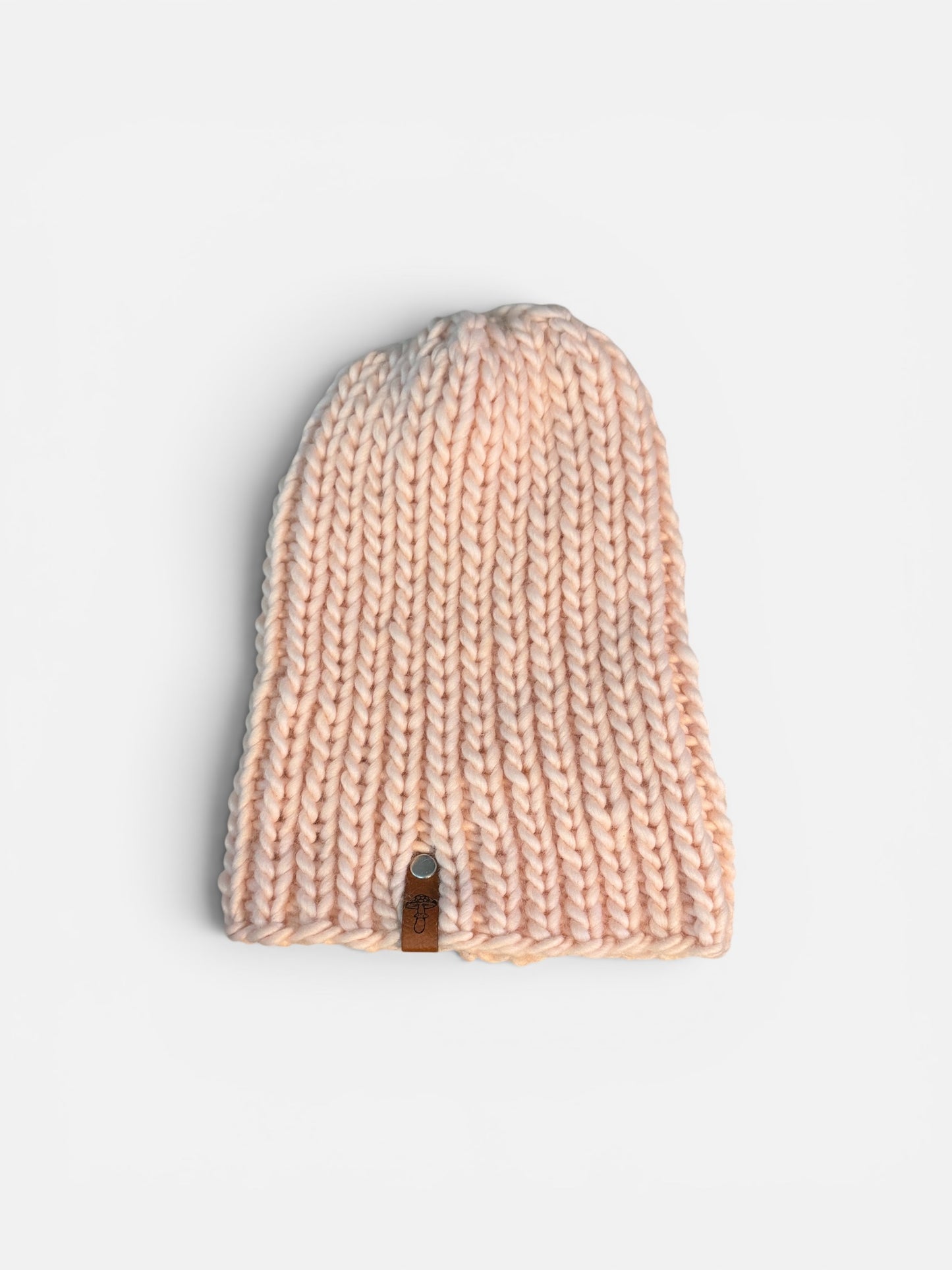 Classic Foldover Knit Beanie, Super Bulky, Cherry Blossom
