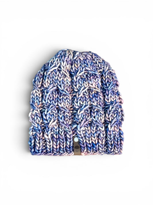 Sugar Twist Knit Beanie, Super Bulky, Sky Blue