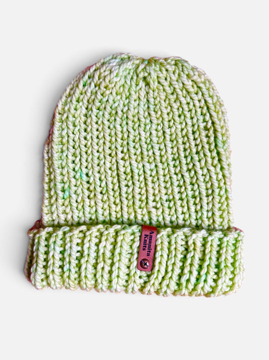 Classic Foldover Knit Beanie, Lightweight, Lime